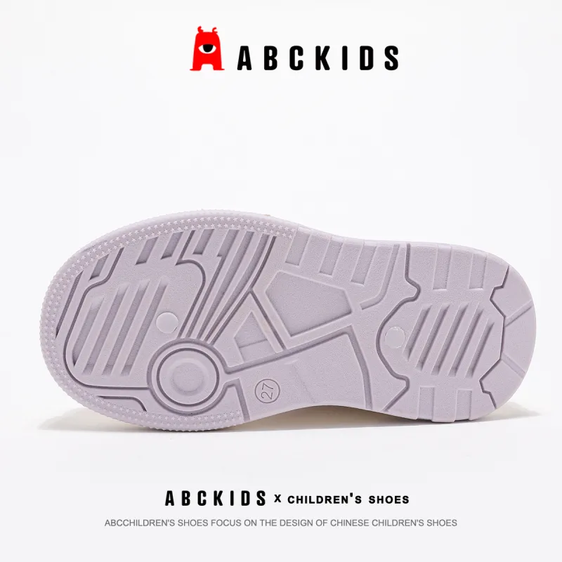 ABC KIDS Slip Resistant Cushioning Lightweight Cushioning Low Top Kids Lifestyle Shoes White Purple Kids'-7