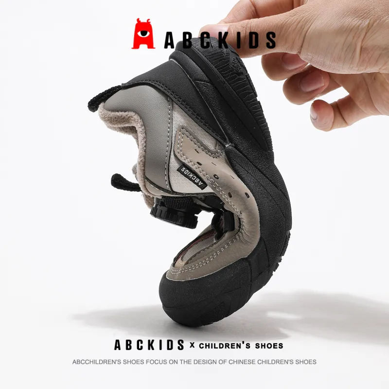 ABC KIDS Slip Resistant, Waterproof, Lightweight, Cushioning, Thermal Kids Lifestyle Shoes Black Gray Green Kids'-1