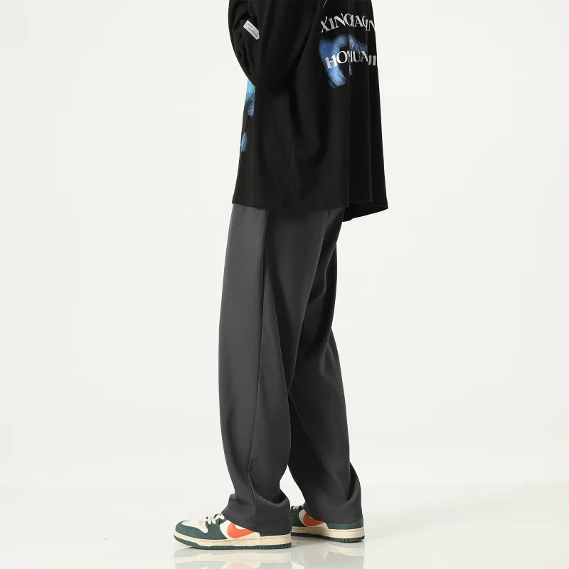 CENPIN Casual Pants Unisex Flare Night Black-10