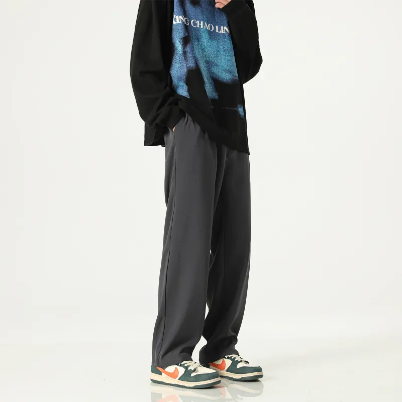 CENPIN Casual Pants Unisex Flare Night Black-7