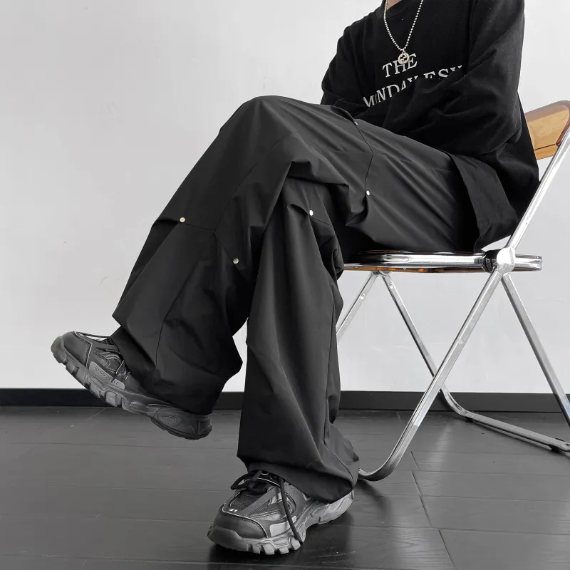 CENPIN Casual Pants Unisex Starburst Black-5