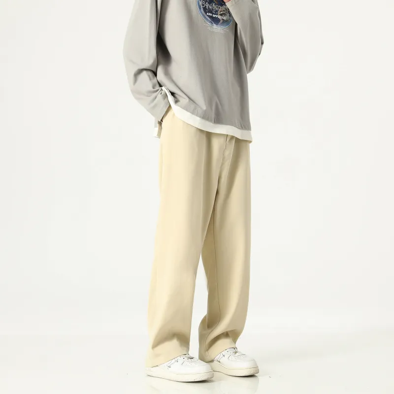 CENPIN Casual Pants Unisex Flare Night Black-13