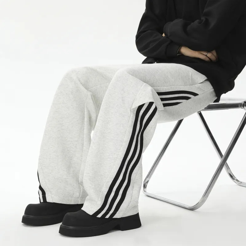CENPIN Casual Pants Unisex Heather Gray-5
