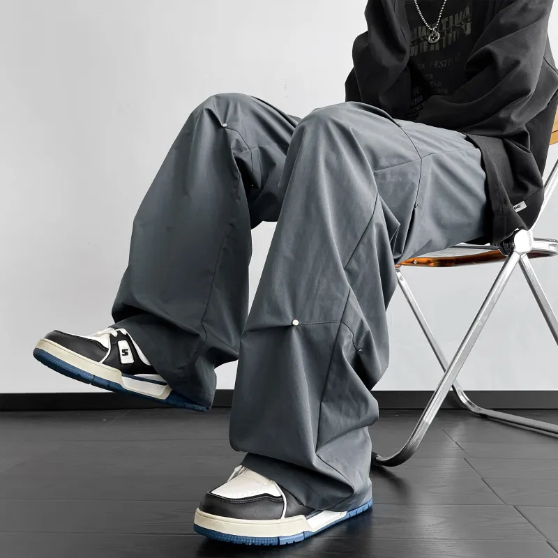 CENPIN Casual Pants Unisex Starburst Black-11