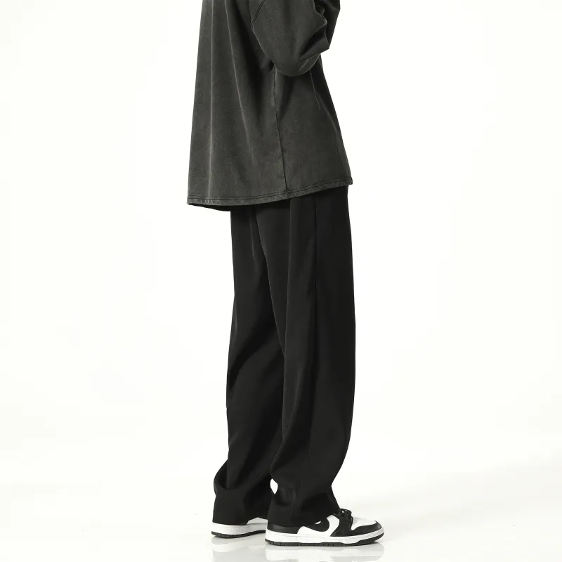 CENPIN Casual Pants Unisex Flare Night Black-2
