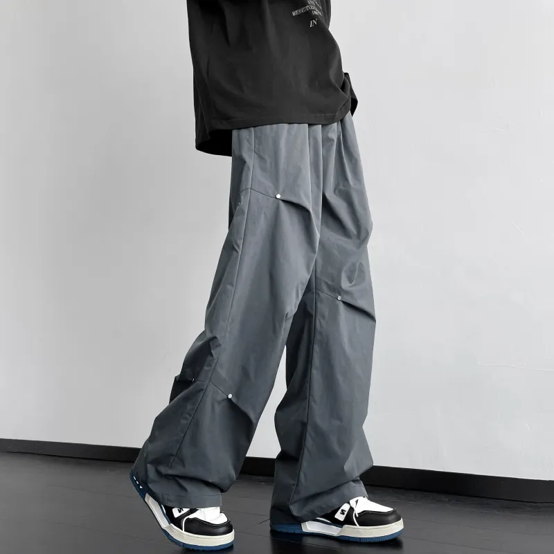 CENPIN Casual Pants Unisex Starburst Black-8