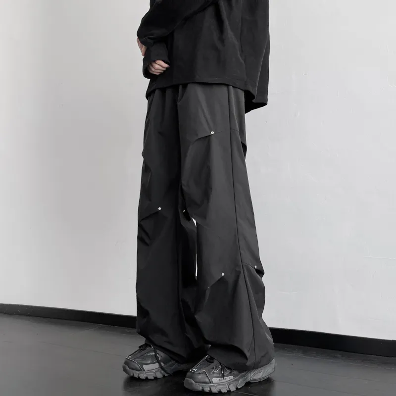 CENPIN Casual Pants Unisex Starburst Black-4
