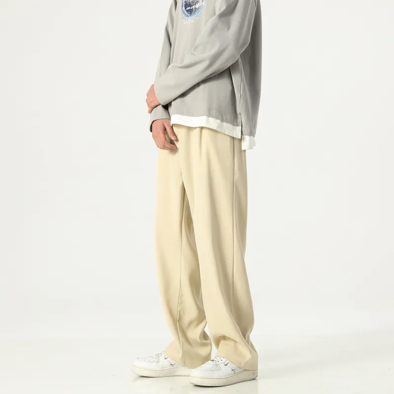 CENPIN Casual Pants Unisex Flare Night Black-16