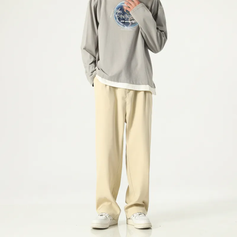 CENPIN Casual Pants Unisex Flare Night Black-15