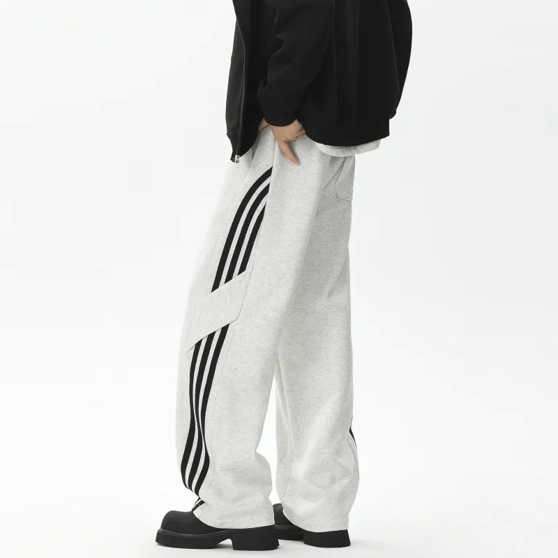 CENPIN Casual Pants Unisex Heather Gray-4