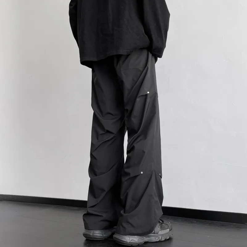 CENPIN Casual Pants Unisex Starburst Black-3