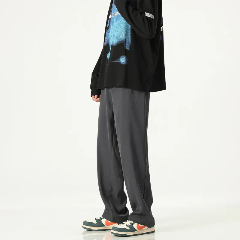 CENPIN Casual Pants Unisex Flare Night Black-9