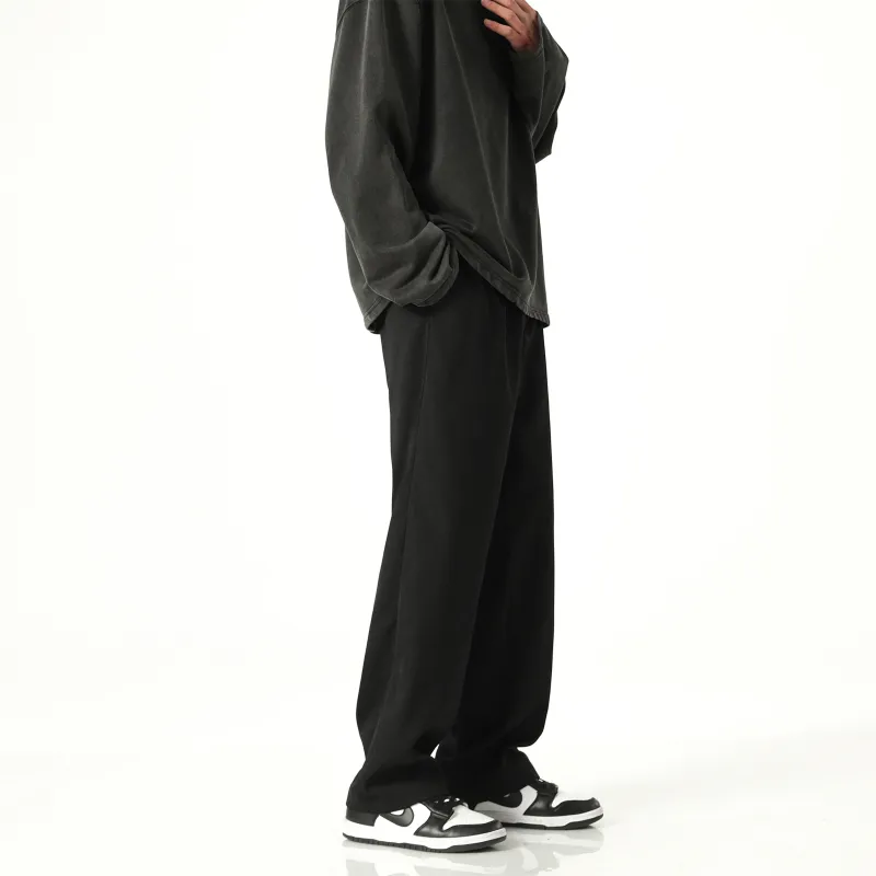 CENPIN Casual Pants Unisex Flare Night Black-1