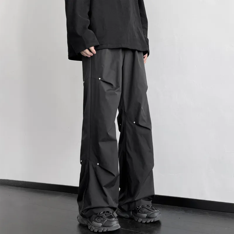 CENPIN Casual Pants Unisex Starburst Black-2