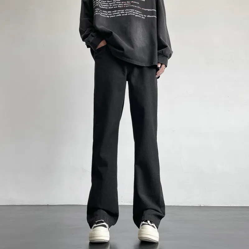 CENPIN Jeans Unisex Flare Night Black-2