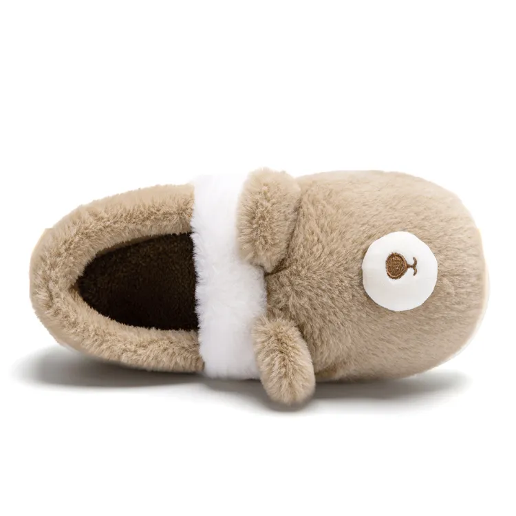 MINISO Adorable Bear Winter Slippers With Thickened Plush Heat Retaining Indoor Slip Resistant Unisex-2