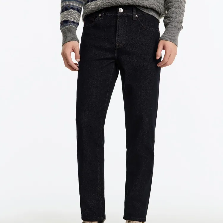 Jiumuwang Men's Pants Expert Jeans Men's Navy Blue-3