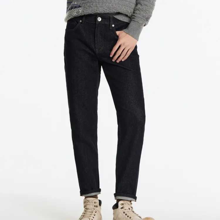 Jiumuwang Men's Pants Expert Jeans Men's Navy Blue-2