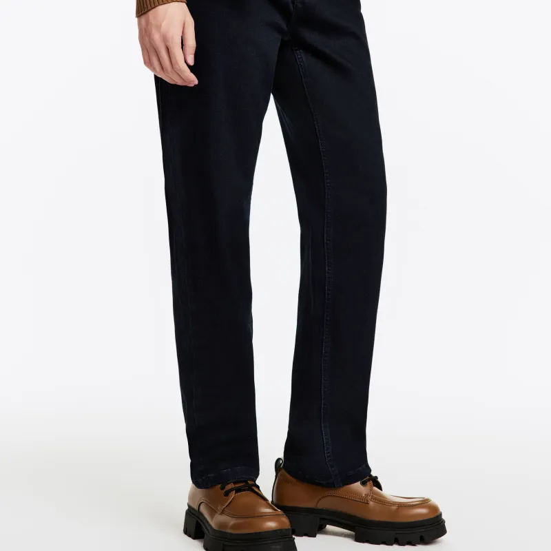 Jiumuwang Men's Pants Expert Jeans Men's Dark Blue-4