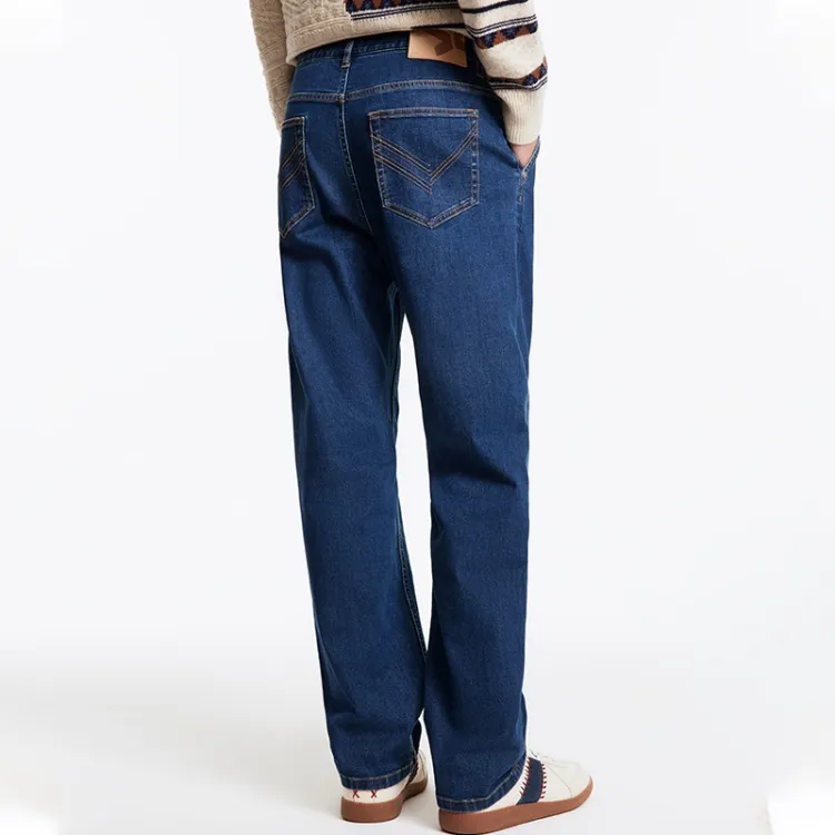Jiumuwang Men's Pants Expert Jeans Men's Denim Blue-4