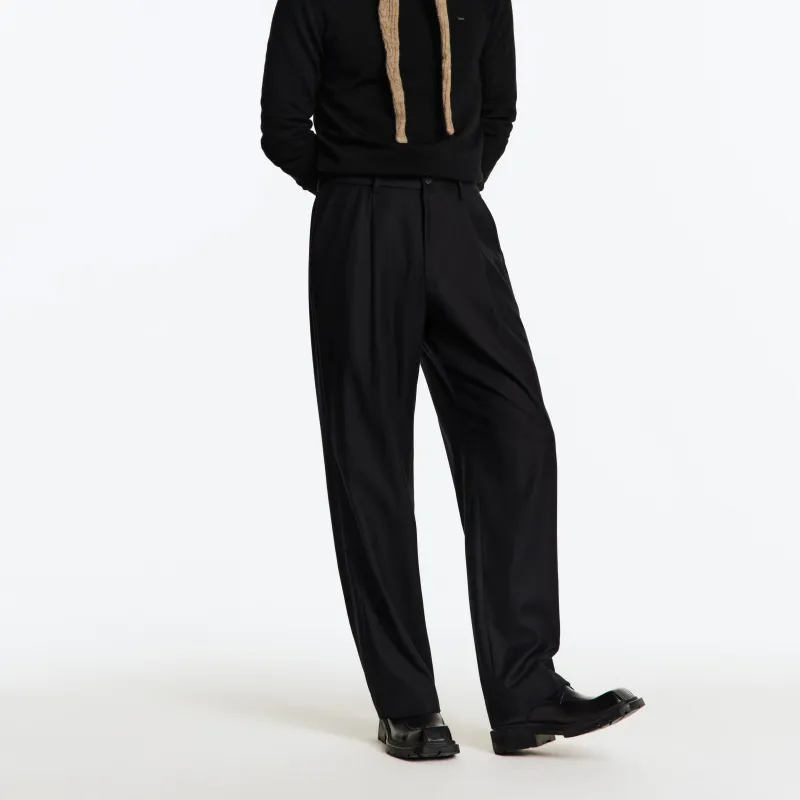 Jiumuwang Men's Pants Expert Suit Trouser Men's Black-3