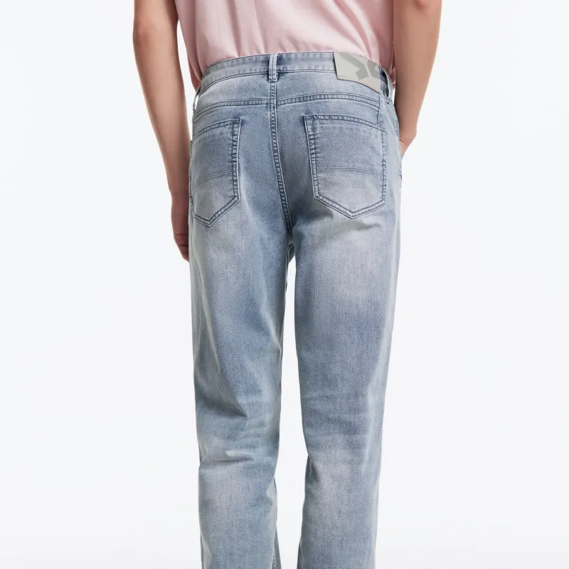 Jiumuwang Men's Pants Expert Jeans Men's Light Blue-4