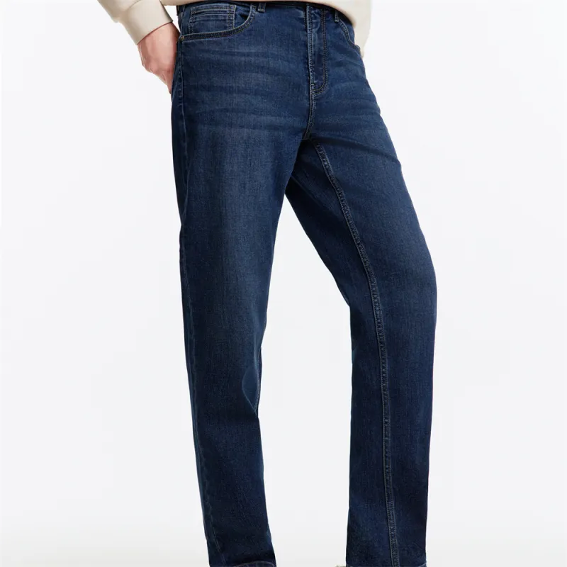 Jiumuwang Men's Pants Expert Jeans Men's Denim Blue-5