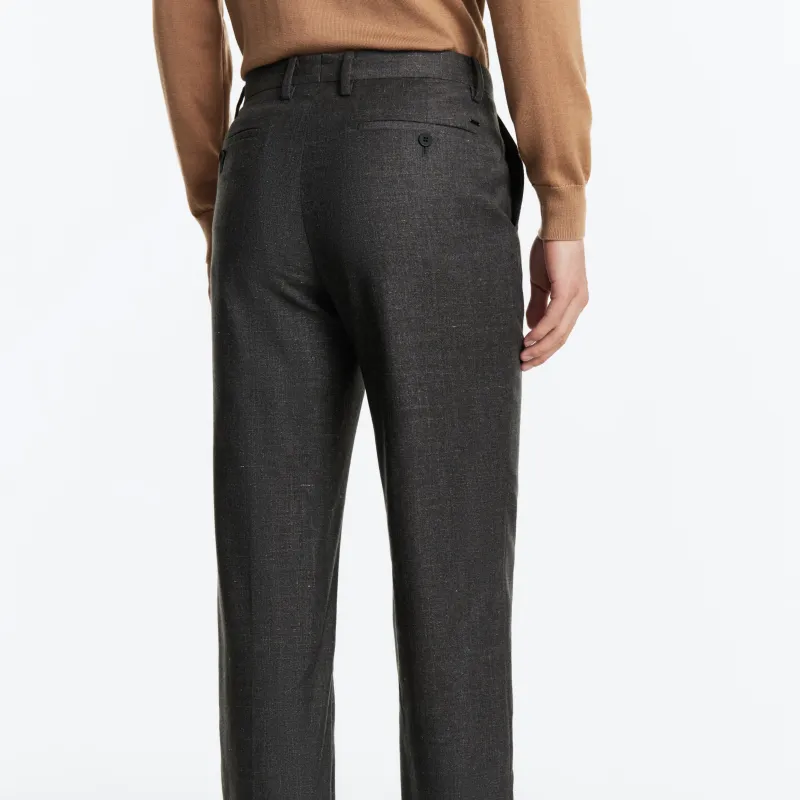 Jiumuwang Men's Pants Expert Suit Trouser Men's Taupe-3