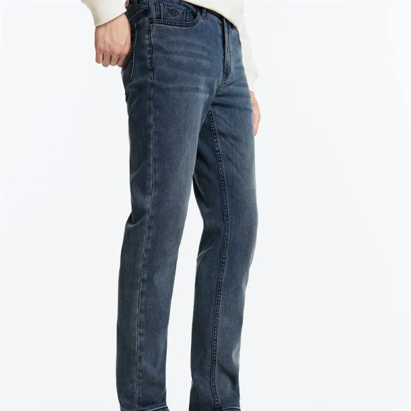 Jiumuwang Men's Pants Expert FW24 Jeans Men's Ocean Blue-5