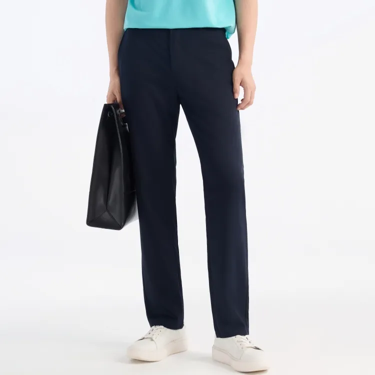 Jiumuwang Men's Pants Expert Business Travel Comfortable Pants Casual Pants Men's Navy Blue-3