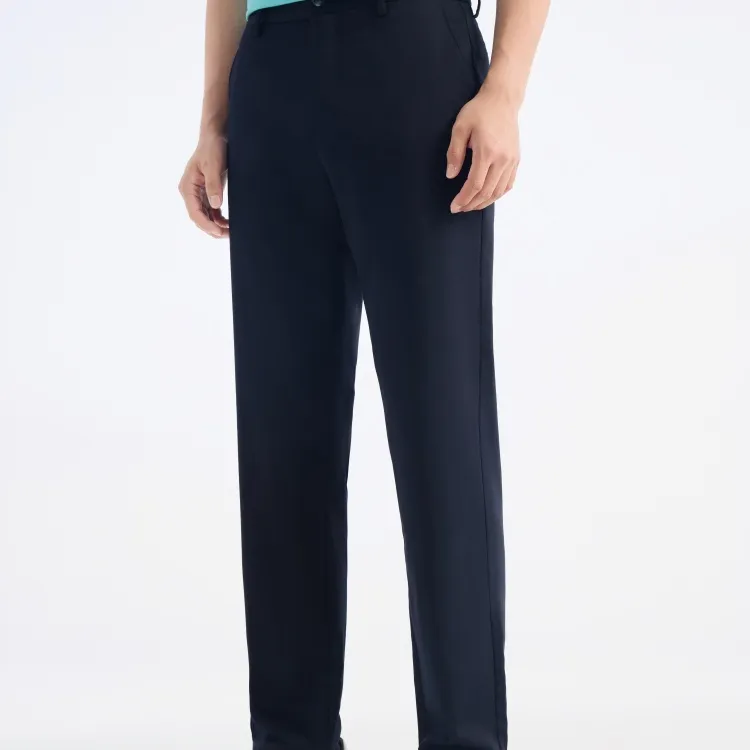 Jiumuwang Men's Pants Expert Business Travel Comfortable Pants Casual Pants Men's Navy Blue-4