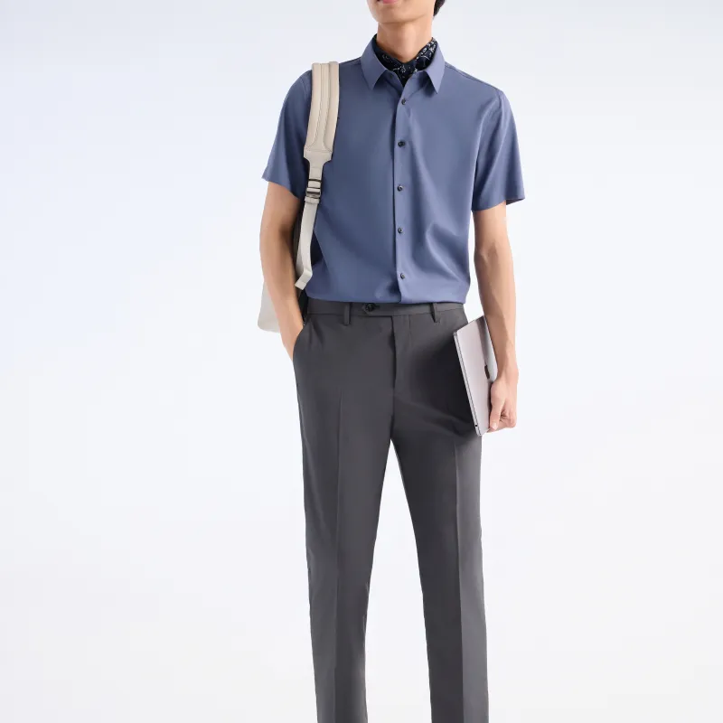 Jiumuwang Men's Pants Expert Suit Trouser Men's Gray-2