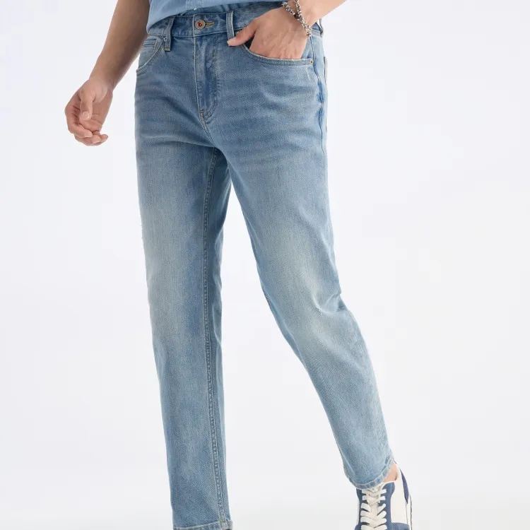 Jiumuwang Men's Pants Expert Denim Jeans SS25 Jeans Men's Ocean Blue-3