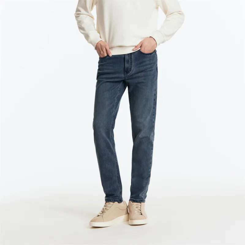 Jiumuwang Men's Pants Expert FW24 Jeans Men's Ocean Blue-3
