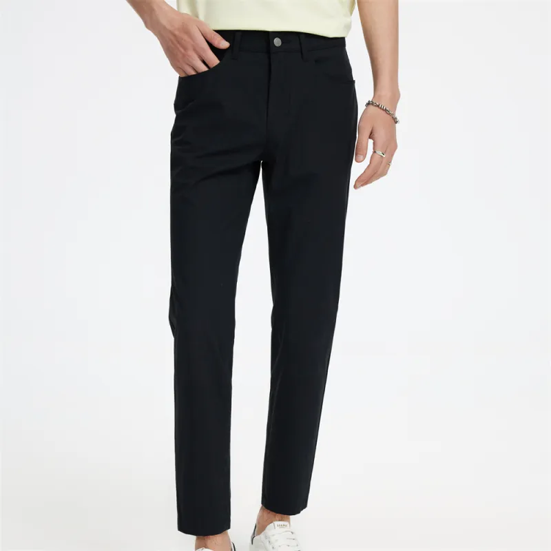 Jiumuwang Men's Pants Expert Small Black Pants Casual Pants Men's Black-4