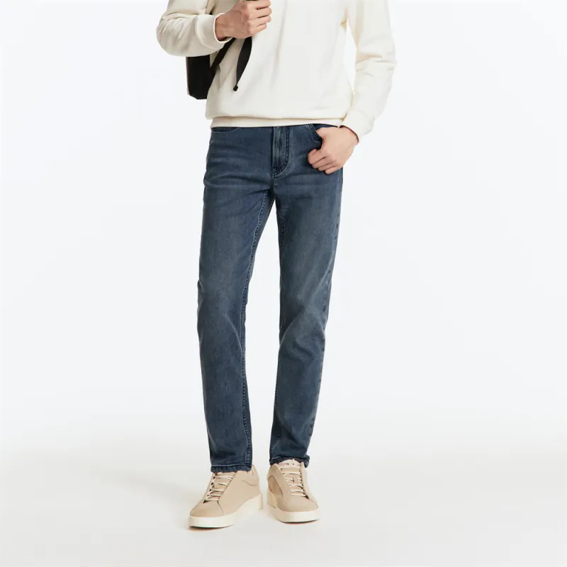 Jiumuwang Men's Pants Expert FW24 Jeans Men's Ocean Blue-2