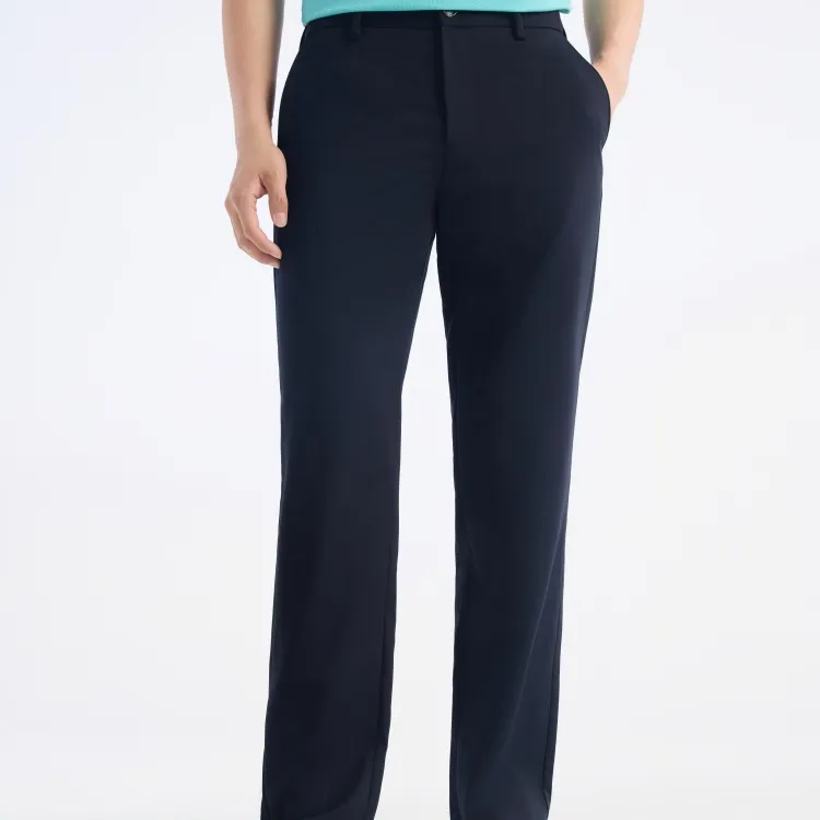 Jiumuwang Men's Pants Expert Business Travel Comfortable Pants Casual Pants Men's Navy Blue-5