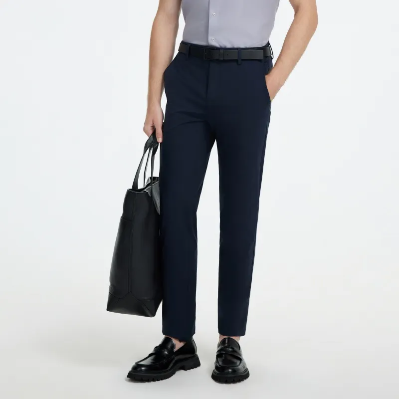 Jiumuwang Men's Pants Expert Small Black Pants Casual Pants Men's Navy Blue-2