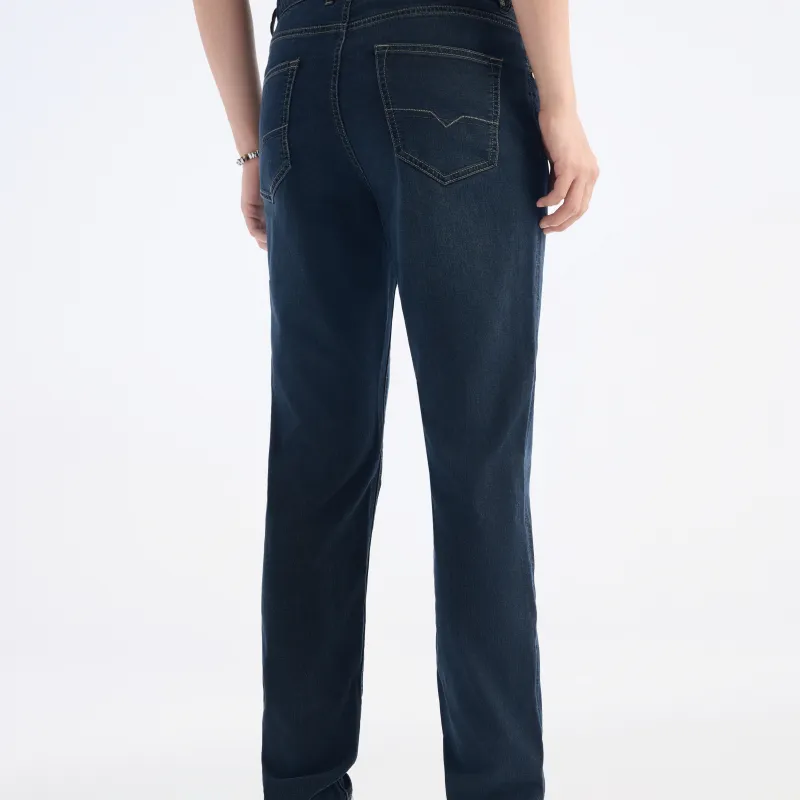 Jiumuwang Men's Pants Expert SS25 Jeans Men's Ink Blue+Slim Fit-5
