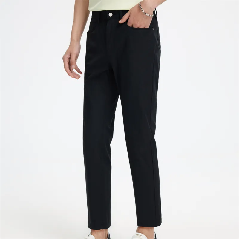 Jiumuwang Men's Pants Expert Small Black Pants Casual Pants Men's Black-3