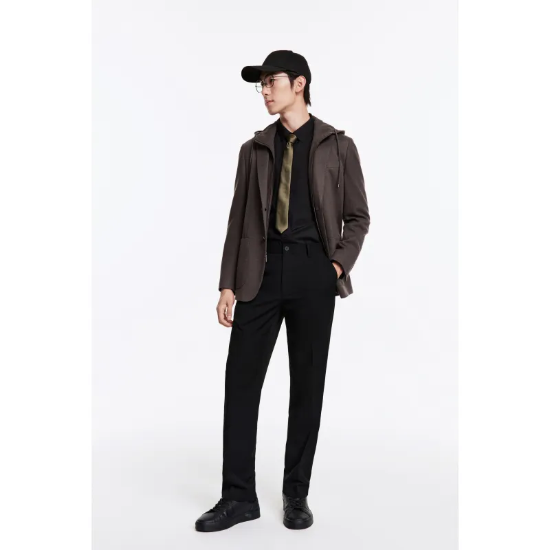 Jiumuwang Men's Pants Expert Suit Trouser Men's Black-2