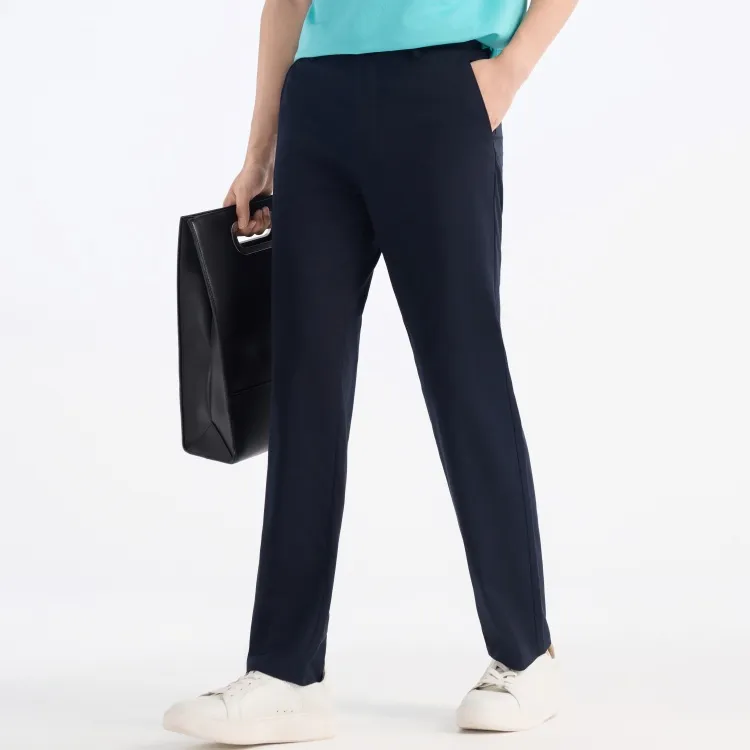 Jiumuwang Men's Pants Expert Business Travel Comfortable Pants Casual Pants Men's Navy Blue-2