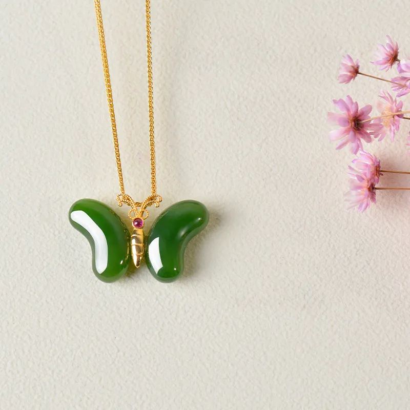 FENGFEIHUANG Hetian Jade Necklaces Jasper Women's-3