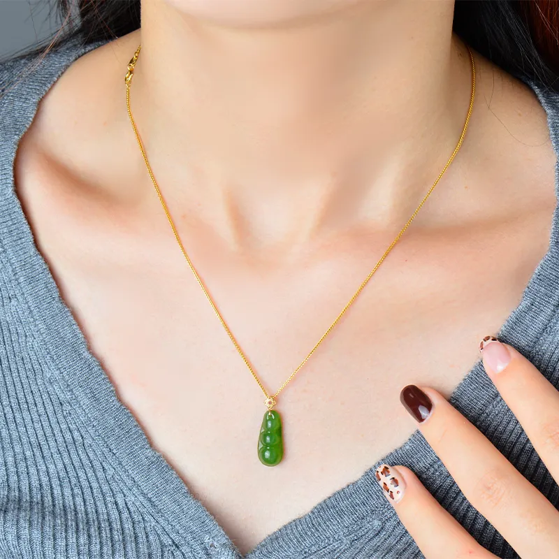FENGFEIHUANG Hetian Jade Necklaces Jasper Women's-5