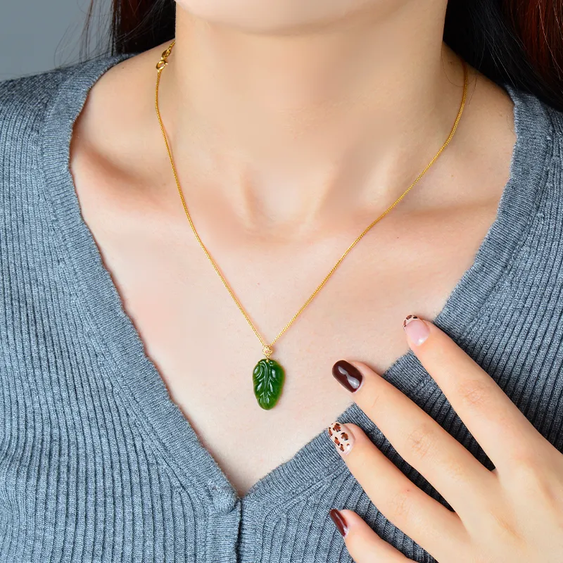 FENGFEIHUANG Hetian Jade Necklaces Jasper Women's-5