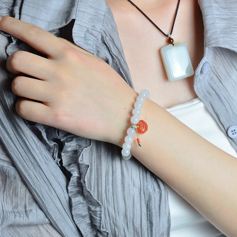 FENGFEIHUANG Bracelets White Jade Women's-6