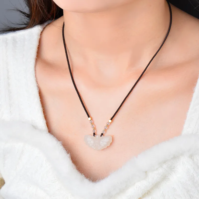 FENGFEIHUANG Necklaces Dusty Pink Women's-5