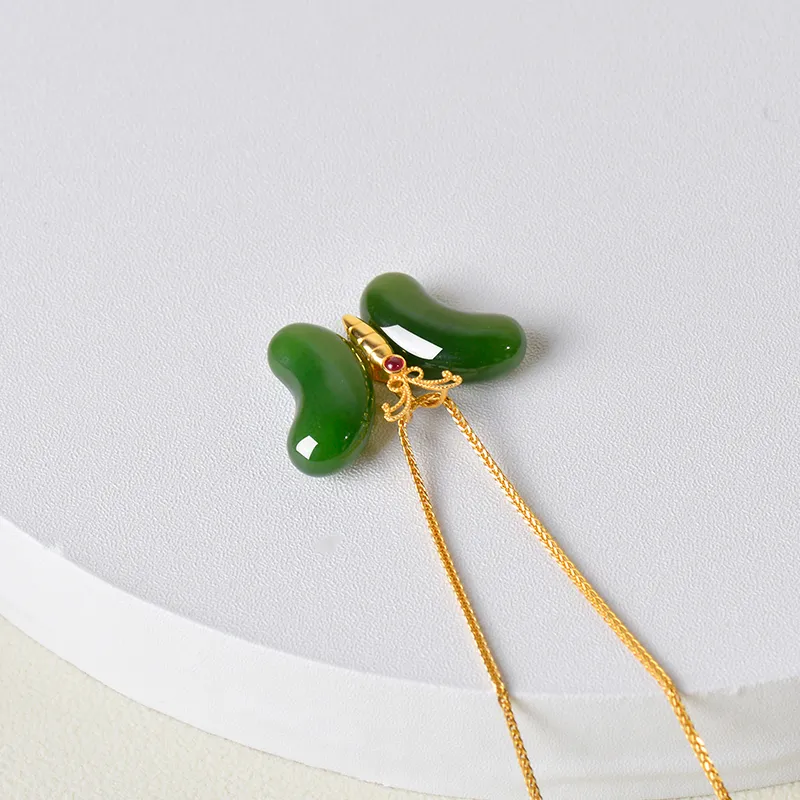 FENGFEIHUANG Hetian Jade Necklaces Jasper Women's-4