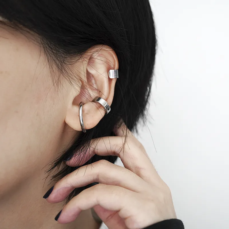 KANSAI Titanium Steel Clip On Earrings Unisex-4