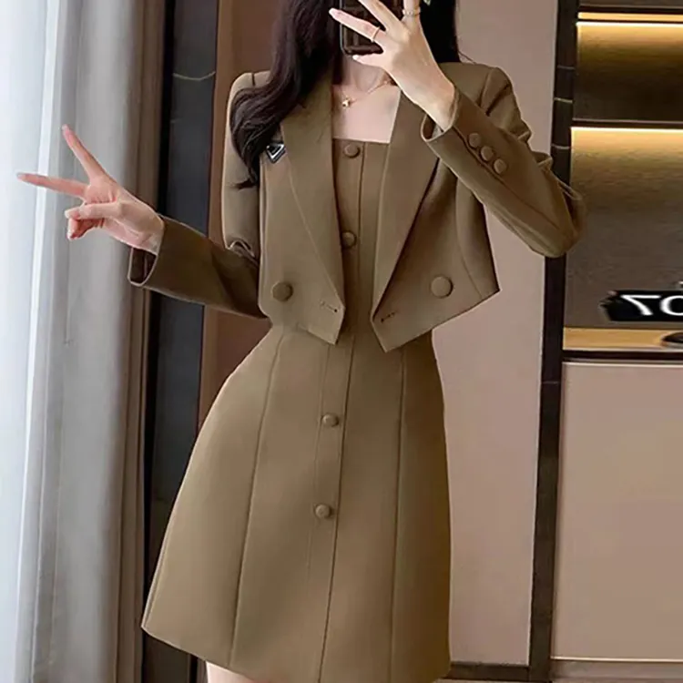 TUSHIFEI Two Piece Skirt Sets Women's-2